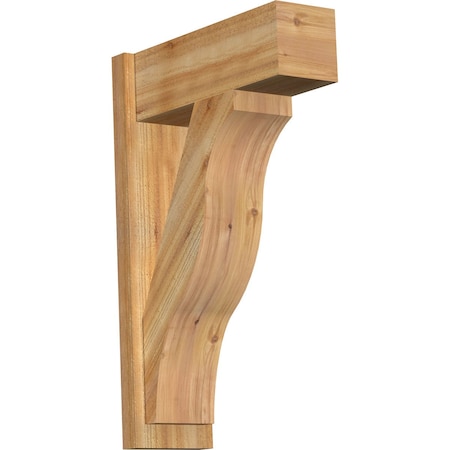 Ekena Millwork Funston Block Rough Sawn Outlooker, Western Red Cedar, 8"W x 22"D x 34"H OUT08X22X34FST05RWR